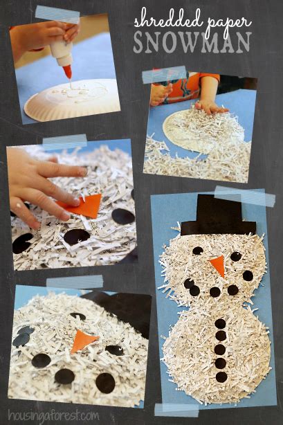 Shredded Paper Snowman | Housing a Forest