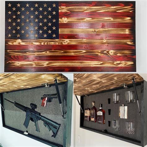 Concealment American flag gun case cabinet | Etsy