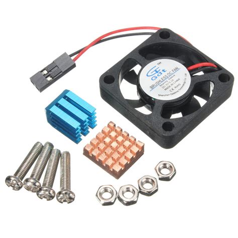 Copper Aluminium Heatsink Fan Cooling Kit for Raspberry Pi 2/B+