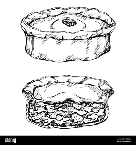 Meat pie Black and White Stock Photos & Images - Alamy