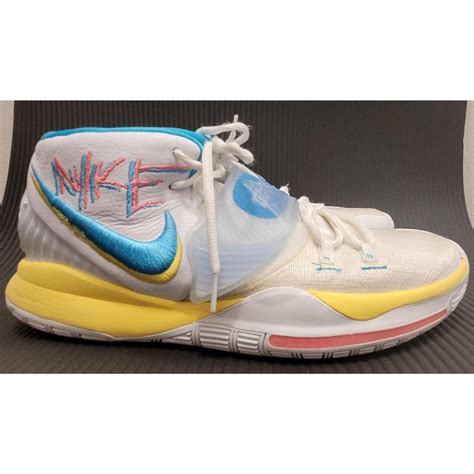 NIKE Kyrie 6 Neon Graffiti Basketball Shoes... - Depop