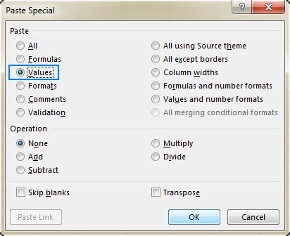 Excel Paste Special: shortcuts to copy values, comments, column width, etc.