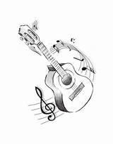 Guitar Coloring Pages Free Printable PDF sketch template