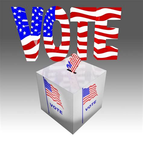 Election 2020 Vote Ballot Box 3D Illustration Stock Illustration - Illustration of flag ...