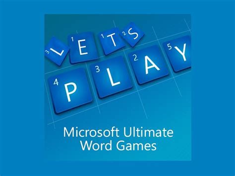 Microsoft Ultimate Word Games is the next title from the Microsoft ...