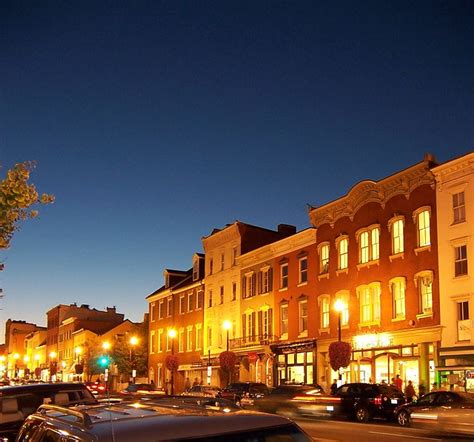 Washington, DC Georgetown's M Street at Dusk - a photo on Flickriver