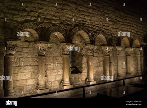 The crypt from 12th century in the, Basilica of Saint-Denis, Paris ...