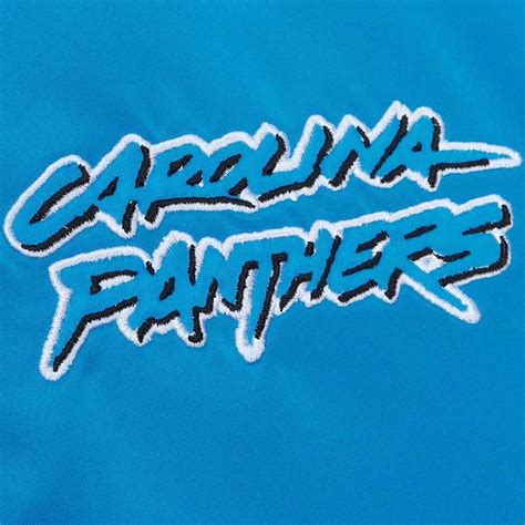 Full-Snap Carolina Panthers Heavyweight Satin Jacket - Jackets Masters