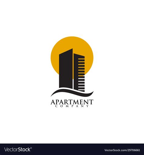 Apartment building logo design inspiration Vector Image