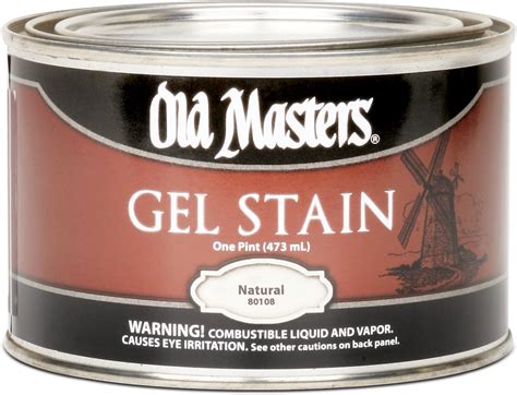 Old Masters 80108 Gel Stain, Natural, 1 Pint - Household Wood Stains ...