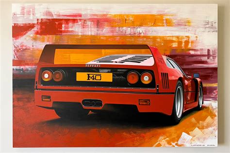 Place Bid - DT: "Ferrari F40" Painting by Lance Grootboom | PCARMARKET