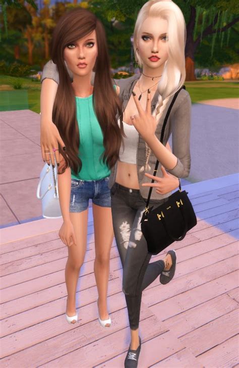 Best Friends Pose by Dreacia at My Fabulous Sims | Sims, Best friend ...