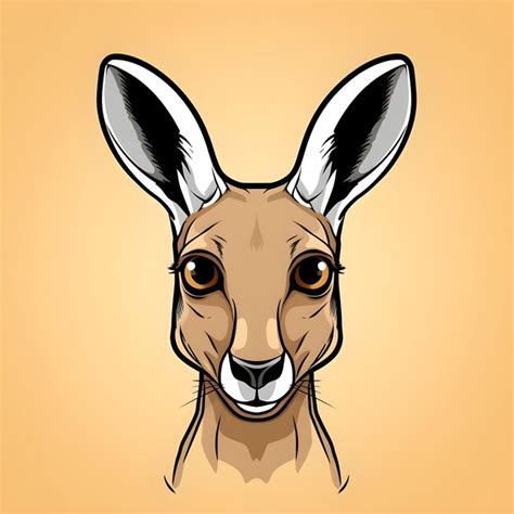 Premium AI Image | Animated cartoon flash card illustration of a kangaroo