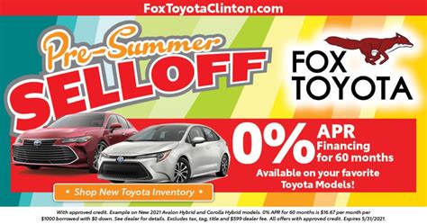 Dealer Specials | Fox Toyota