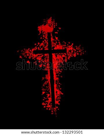 Bloody Cross. Raster Stock Photo 132293501 : Shutterstock