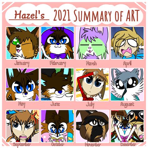 Hazel's Art Summary 2021 — Weasyl