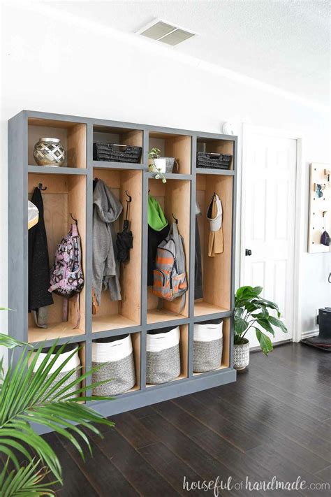 DIY Mudroom Storage Lockers Build Plans - Houseful of Handmade