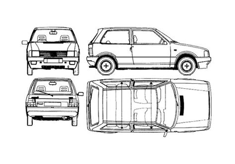 Download drawing Fiat Uno Turbo ie Hatchback 1983 in ai pdf png svg formats