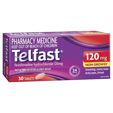 Telfast 120mg Non-Drowsy Fast Acting Hayfever Allergy Relief | Net Pharmacy