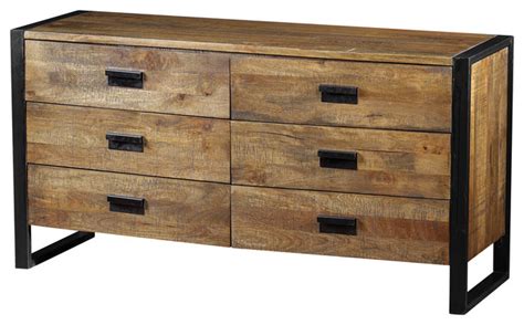 Delia Dresser Made of Mango Wood - Industrial - Dressers - by Artemano