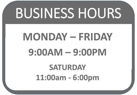 Business Hours Signage | Templates at allbusinesstemplates.com