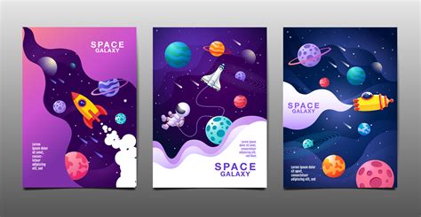 set of space galaxy design banners 673285 - Download Free Vectors, Clipart Graphics & Vector Art