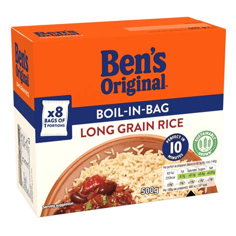 Boil In Bag Long Grain Rice 500g | Dried Rice | Ben's Original™ UK