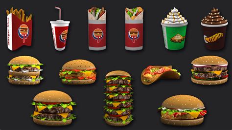 [Assets]Burgershot Food Props | G&N's Studio