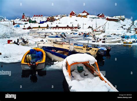 Port of Sisimiut, Greenland Stock Photo - Alamy