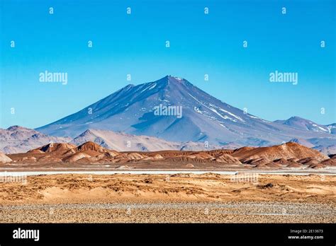 volcano Cerro Aracar in the Andes mountains, Argentina. Cerro Aracar is ...