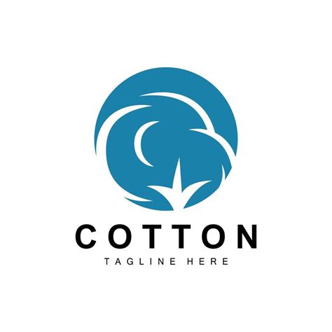 Cotton Logo, Soft Cotton Flower Design Vector Natural Organic Plants Apparel Materials And ...