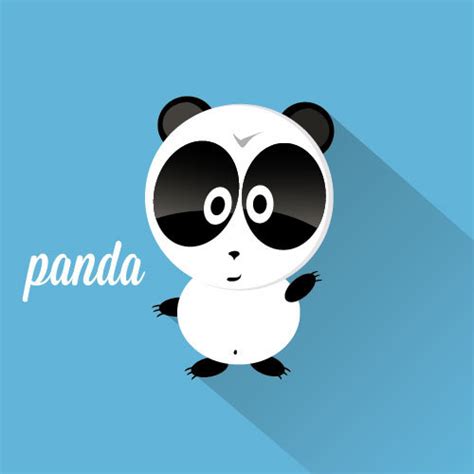 Cute panda icon vector free download