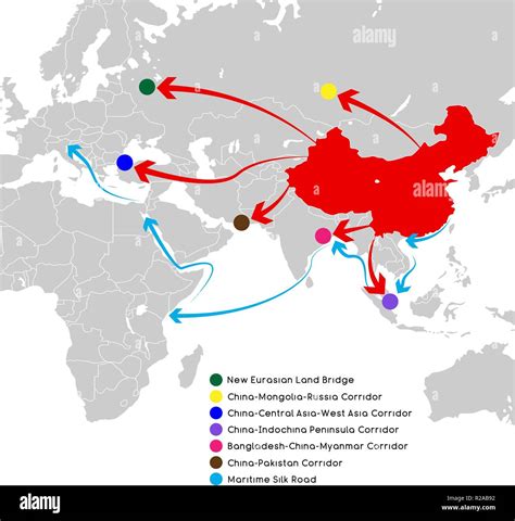 One Belt One Road new Silk Road concept. 21st-century connectivity and ...