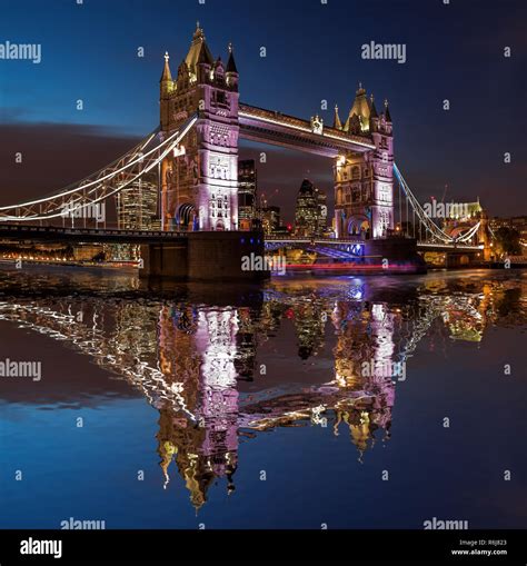 Tower Bridge at night in London, England, UK Stock Photo - Alamy