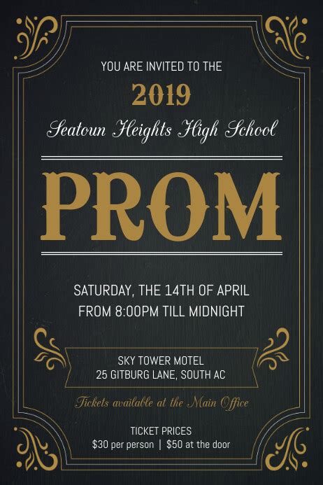 Copy of Typography themed Prom Invitation Flyer | PosterMyWall