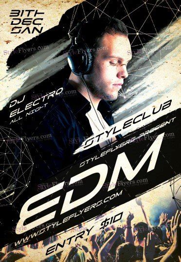 Edm PSD Flyer Template #13416 - Styleflyers