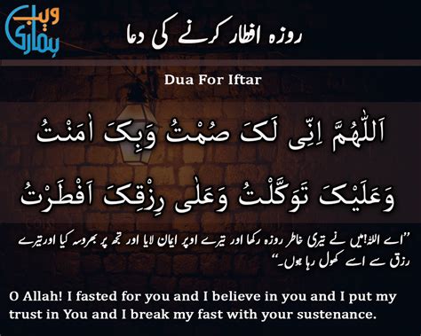 Dua for Iftar (Roza Iftar Ki Dua)