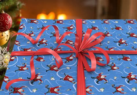 Rude Christmas Wrapping Paper Bad Bad Santa | Etsy