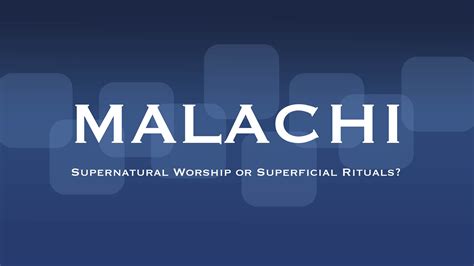 Malachi Sermon Series (2023) — Vinewood CFC