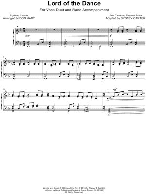 Lord of the Dance [Vocal Duet] Sheet Music to download and print