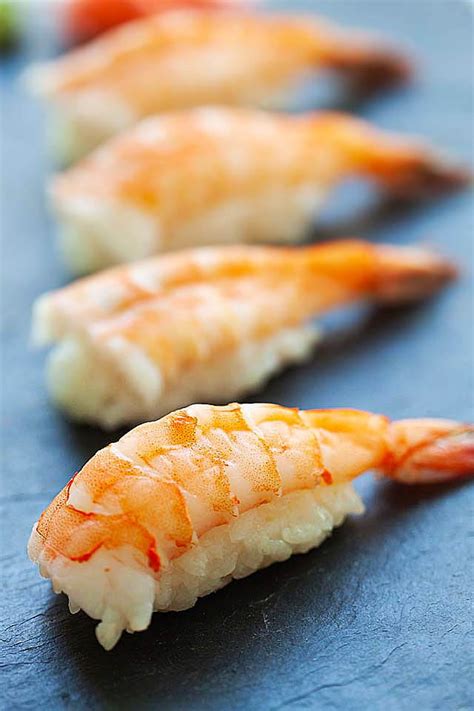 Nigiri - Nigiri Sushi - Shrimp Nigiri - Rasa Malaysia