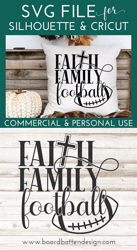 Faith Family Football SVG File – Board & Batten Design Co.