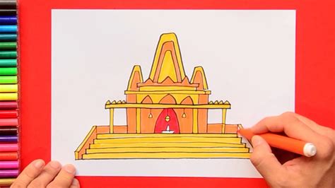 Easy Hindu Temple Drawing