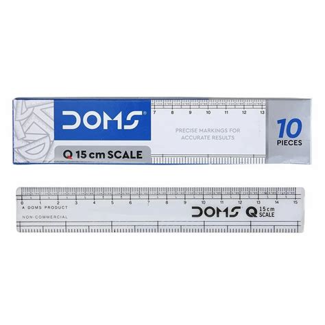 Plastic Doms Q 15 Cm Scale Ruler, For Measuring The Length at Rs 3.60/piece in Siddipet