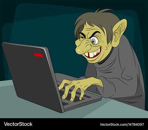 Ugly internet troll Royalty Free Vector Image - VectorStock