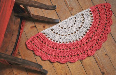 crochet half circle rug | Crochet rug patterns, Crochet mat, Circle rug