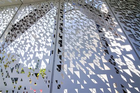 Perforated metal triangles by Arrow Metal - Oatley Station Footbridge ...