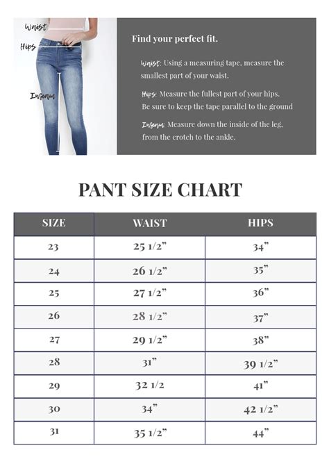 Find the Right Pants with Pant Size Conversion Chart – Fashion Digger