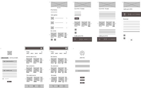 wireframe gallery app | Figma