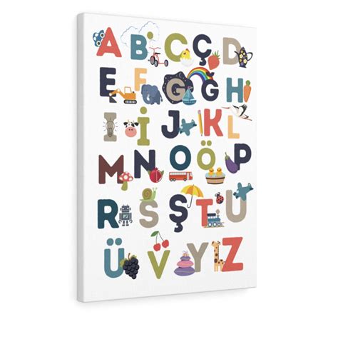 Turkish Alphabet Poster Children's Print Türkçe Alfabe - Etsy | Alphabet poster, Kids poster ...